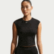 Nike Nike Womens Swim Effortless Essential Cap Sleeve Swim Top in Black NESSG237-001, Black, L, female, 1016000712-00017371226137