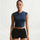 Nike Nike Womens Swim Effortless Essential Cap Sleeve Swim Top in Blue NESSG237-440, Blue, XL, female, 1016000669-00017371226267