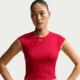 Nike Nike Womens Swim Effortless Essential Cap Sleeve Swim Top in Red NESSG237-642, Red, XL, female, 1016000577-00017371226380