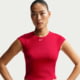 Nike Nike Womens Swim Effortless Essential Cap Sleeve Swim Top in Red NESSG237-642, Red, L, female, 1016000577-00017371226373