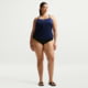 Nike Nike Womens Swim Effortless Essential High Waist Full Bottom Plus Size in Black NESSG342-001, Black, 2X, female, 1016000644-00017371458347