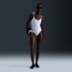 Nike Nike Womens Swim Water Texture V-Neck One-Piece in White NESSF261-100, White, 2XL, female, 1015791271-00032219462980