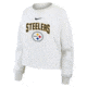 Nike Pittsburgh Steelers Primetime Nike Womens Cropped Long-Sleeve T-Shirt in White 05KV0CEB7L-PFN, White, XL, female, 1016102163-00199296513322