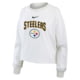 Nike Pittsburgh Steelers Primetime Nike Womens Cropped Long-Sleeve T-Shirt in White 05KV0CEB7L-PFN, White, L, female, 1016102163-00199296513315