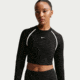 Nike Womens Nike Sportswear Tight Long-Sleeve Cropped Top in Black IF0338-010, Black, S, female, 1015843011-00198727256272