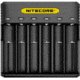 Nitecore Battery Charger, IMR/ Li-ion, 6 Channels, 2000 mA Max Charge Current, Black, Q6