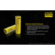Nitecore NL2150HPR 5000mAh USB-C Rechargeable 15A 21700 Battery, Yellow, 6952506493739