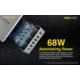 Nitecore UA66Q 6-Port 68W Quick Charge QC 3.0 2.0 USB Power Adapter, Silver, 6952506493081