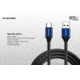 Nitecore UAC20 3.3ft USB Type C 3A Fast Charging Cable, Blue, 6952506493272