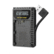 Nitecore UCN3 Digital USB Charger for Canon LP-E6N Camera Batteries, Black, 6952506492886