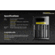 Nitecore Universal Battery Charger, Ci4, Four-Slot, Black, 6952506495368