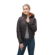 Nobis Elle Quilted Hooded Jacket - Womens -Dark Brown/Heathered Burgundy-Small