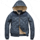 Nobis Elle Quilted Hooded Jacket - Womens -Foggy Blue/Heathered Navy-Large