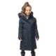 Nobis Little Astrid Long Coat - Kids, Crosshatch Navy, Large, LIL ASTRID-CH NAVY-L