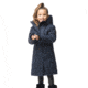 Nobis Little Astrid Long Coat - Kids, Crosshatch Navy, Large, LIL ASTRID-CH NAVY-L