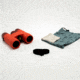 Nocs Provisions Field Issue 8x32mm Roof Prism Waterproof Binoculars, Rugged, Coral Red, NOC-FLD-RED