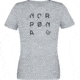 Norrona Cotton Slant Logo T-Shirt - Womens, Drizzle Melange/Caviar, Small, 3420-21-8012-S