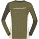 Norrona Falketind Equaliser Merino Round Neck Shirt - Womens, Olive Drab/Olive Night, Extra Large, 1822-22 3908 XL