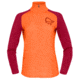 Norrona Femund Pureull Zip Neck - Womens, Orange Alert, Small, 2678-24-5620-S