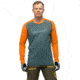 Norrona Fjora Equaliser Lightweight Long Sleeve - Mens, North Atlantic/Orange Popsicle, Extra Large, 7042698471833