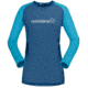 Norrona Fjora Equaliser Lightweight Long Sleeve - Womens, Mykonos Blue/Aquarius, Large, 2228-18 6011 L