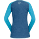 Norrona Fjora Equaliser Lightweight Long Sleeve - Womens, Mykonos Blue/Aquarius, Large, 2228-18 6011 L