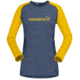 Norrona Fjora Equaliser Lightweight Long Sleeve - Womens, Sulphur/Vintage Indigo, Large, 2228-18 5012 L