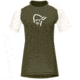 Norrona Fjora Wool T-Shirt - Womens, Olive Night/Snowdrop, Small, 7042698461568