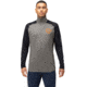 Norrona PureUll Norrona Zip Neck Shirt - Mens, Castor Grey/Caviar Black Melange, 2XL, 5270-21 8704 XXL