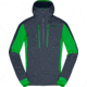 Norrona Trollveggen Powerstretch Pro Zip Hooded Jacket - Mens, Cool Black/Classic Green, Large, 1623-19-7784-L