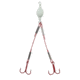 Northland Fishing Tackle Mini Predator Rig, Wire, Weighted, #10 Treble Hooks, Glo White, 1/8 oz, NL-PRMWR10-W