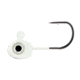 Northland Tungsten Flat Fry Jig - 2/Card - 1/28Oz - #12 Hook - Glo White, TFFJ12-13