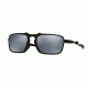 Oakley BADMAN A OO6035 Sunglasses 603501-56 - Dark Carbon Frame, Black Iridium Polarized Lenses