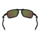 Oakley Badman Sunglasses Dark Carbon Frame, Ruby Iridium Polarized Lens-OO6020-03