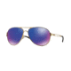 Oakley Caveat Aviator Sunglasses 405414-60 - Polished Gold Frame, + Red Iridium Lenses