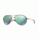 Oakley Caveat Aviator Sunglasses 405415-60 - Polished Gold Frame, Jade Iridium Lenses