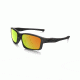 Oakley Chainlink Mens Asian Fit Sunglasses, Matte Black Frame, Fire Iridium Lens OO9252-03