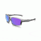 Oakley Chainlink Mens Asian Fit Sunglasses, Polished Clear Frame, Violet Iridium Lens OO9252-05
