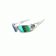 Oakley Crankcase Polished White Frame w/ Jade Iridium Lenses Men's Sunglasses OO9165-03