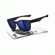 Oakley Garage Rock Mens Sunglasses Moto GP Matte Black Frame, Ice Iridium Polarized Lens OO9175-16