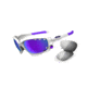 Oakley Jawbone Sunglasses - Polished White Frame w/ Violet Iridium Vented &amp; Light Grey Vented Lenses 24-273
