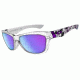 Oakley Jupiter Sold Out Clear Frame w/ Violet Iridium Lenses Sunglasses 24-206