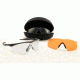 Oakley M Frame Array Sunglasses, Black Frame, Grey, Clear, and Persimmon Lenses 07-371