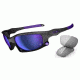 Oakley OIH Split Jacket Carbon Frame w/ Violet Iridium Lenses Sunglasses OO9099-17