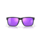 Oakley OO9102 Holbrook Sunglasses, Matte Black Frame, Prizm Violet Lenses, OO9102-9102K6-55