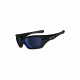 Oakley Pit Bull Sunglasses - Polished Black Frame w/ Deep Blue Polarized Lenses OO9127-09