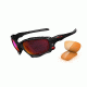Oakley Jawbone Sunglasses - Polish Blk Frm w/ OO Red Irid Polar + Persim Lens 04-203