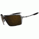 Oakley Probation Brushed Chrome Frame w/ Dark Bronze Lenses Sunglasses OO4041-04