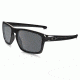 Oakley Silver Sunglasses Polished Black Frame, Black Iridium Polarized Lens-OO9262-09