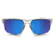 Oakley Silver Sunglasses Polished Clear Frame, Sapphire Iridium Lens-OO9262-06